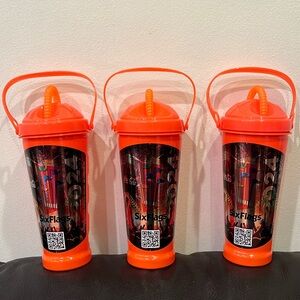 3 Six Flags 2024 Collectible Drink Bottle